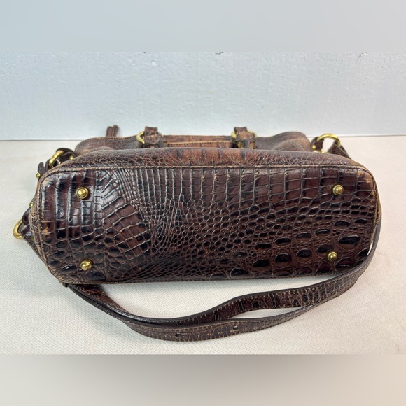 Brahmin Brown Crocodile LeatherShoulder Bag